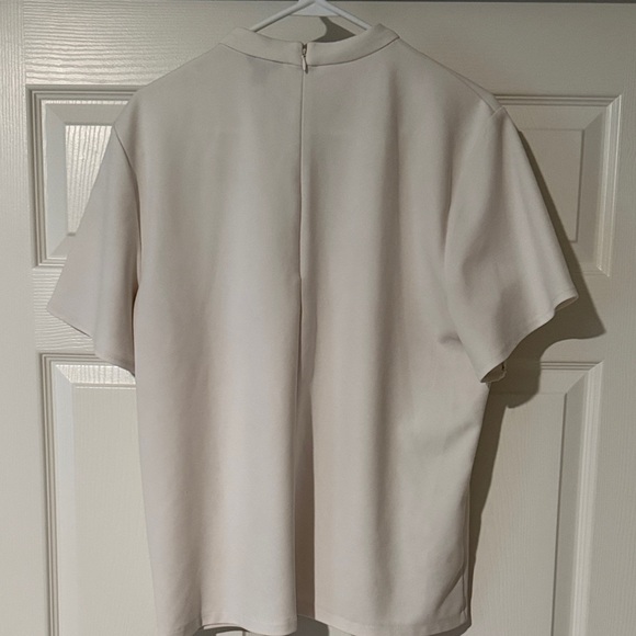 Ann Taylor Cream Blouse with Keyhole Neckline - Picture 4 of 7